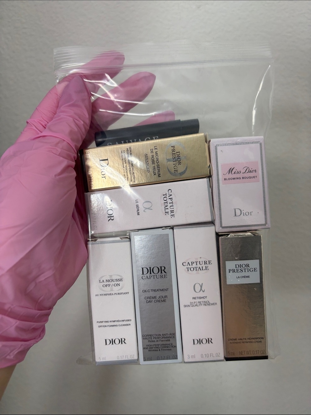 Dior Mini Skincare  Set - Pink, Gold, Silver